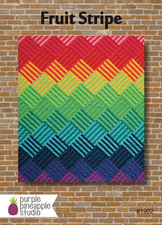 Fruit Stripe Quilt Pattern by Purple Pineapple Studio