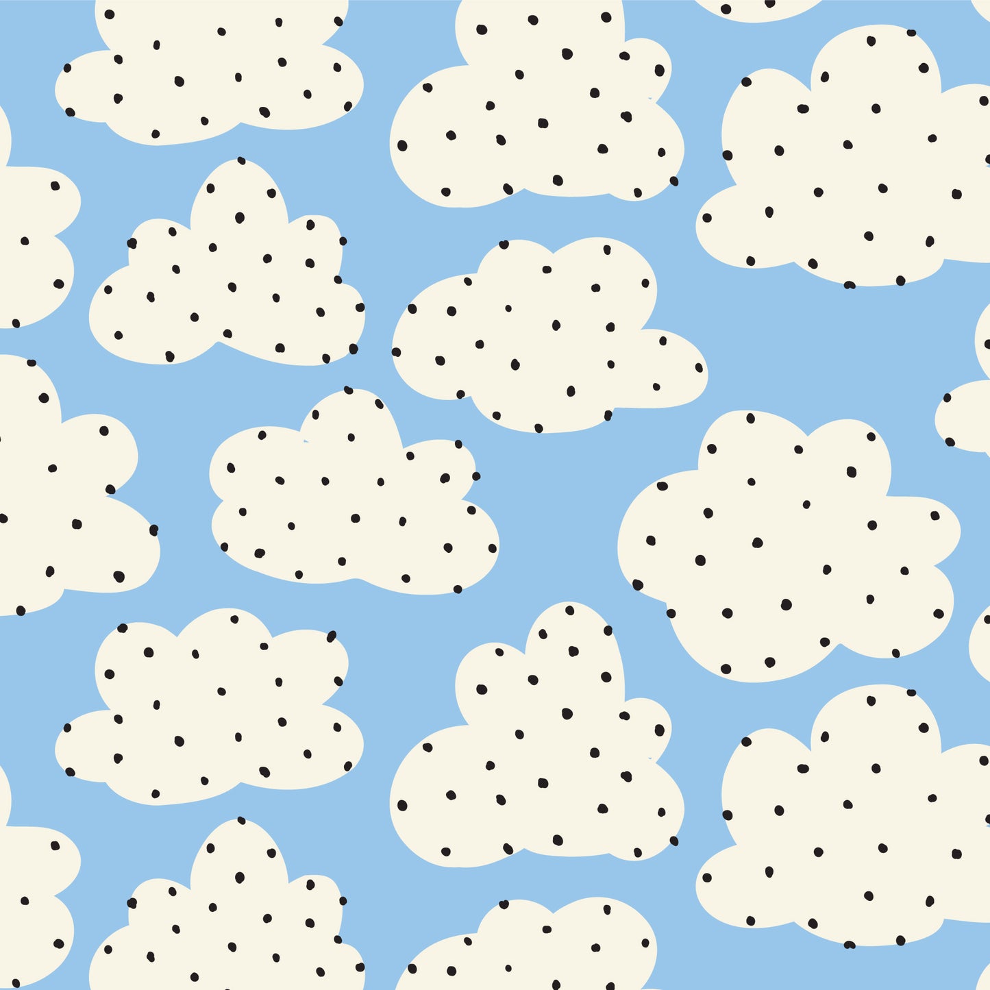 SPOTTY SKY Laminated fabric by Sandra Hutter for Cloud 9 fabrics