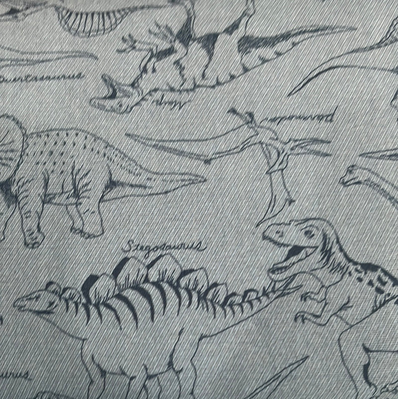 BLUE Dinosaurs by Maya Ootani Tip-Top Collection Oxford Cotton from Handworks Fabric Japan