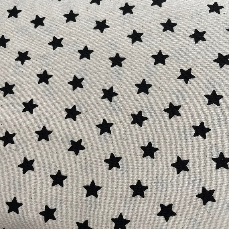 Black Stars on Natural Poplin, Alto Aberto