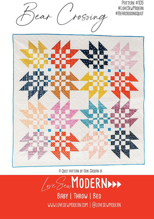 Bear Crossing Quilt Pattern from Love Sew Modern