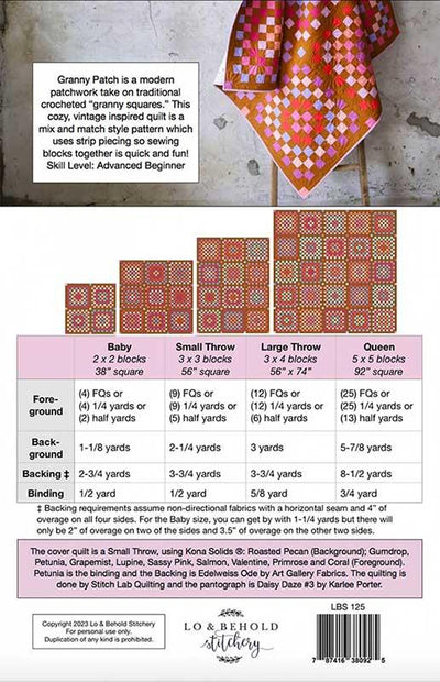 Granny Patch Quilt Pattern by Lo & Behold Stitchery