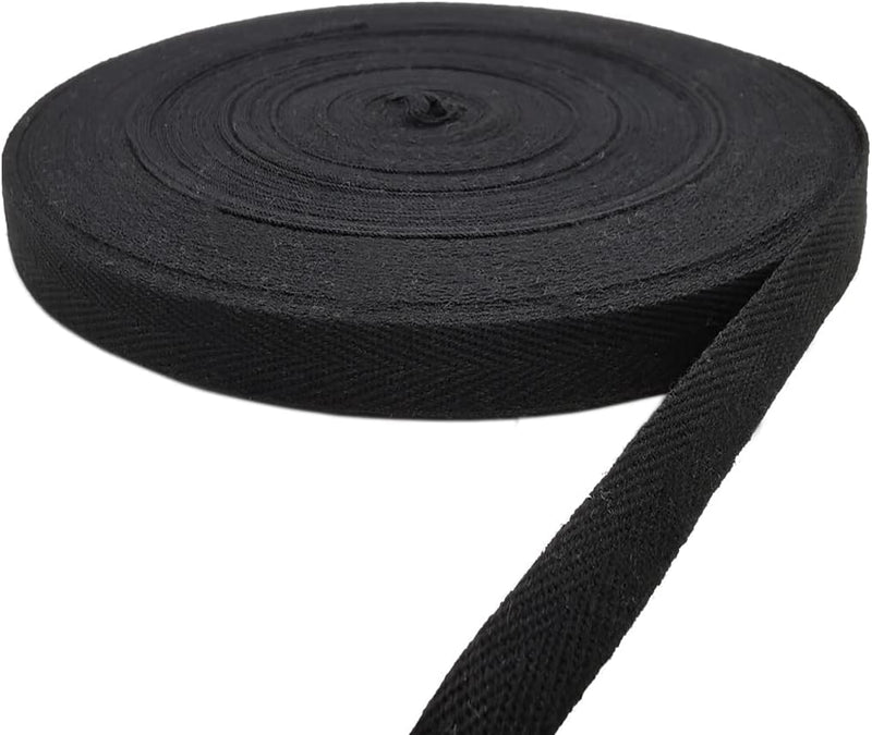 BLACK 1/2" Twill Tape