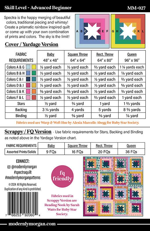 Spectra Quilt Pattern from Modernly Morgan