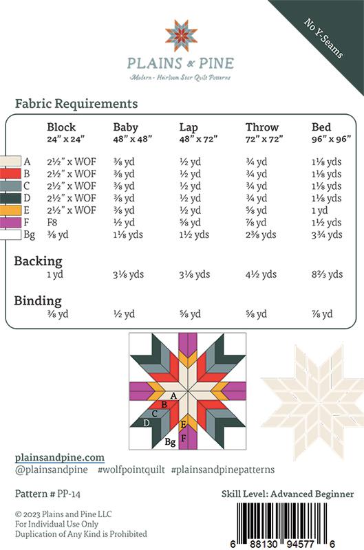 Wolf Point Quilt Pattern from Plains & Pine