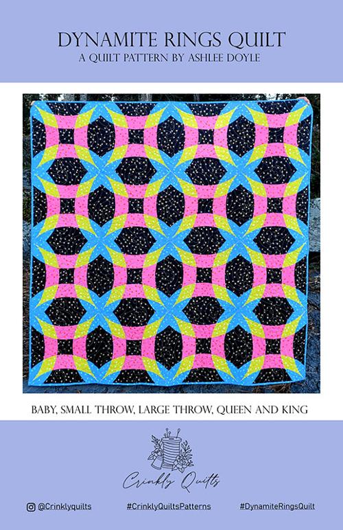 Dynamite Rings Quilt Pattern from Crinkly Quilts