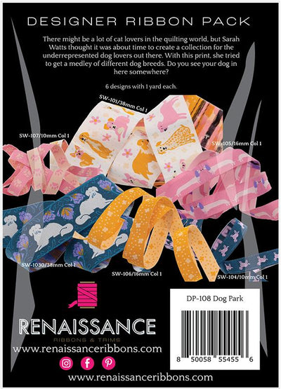 Designer Ribbon Pack of Dog Park by Sarah Watts from Renaissance Ribbons