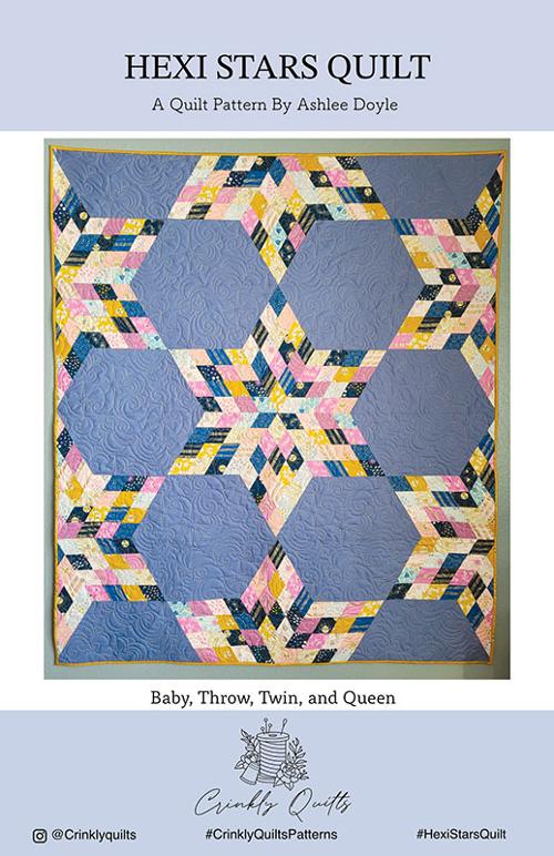 Hexi Stars Quilt from Crinkly Quilts