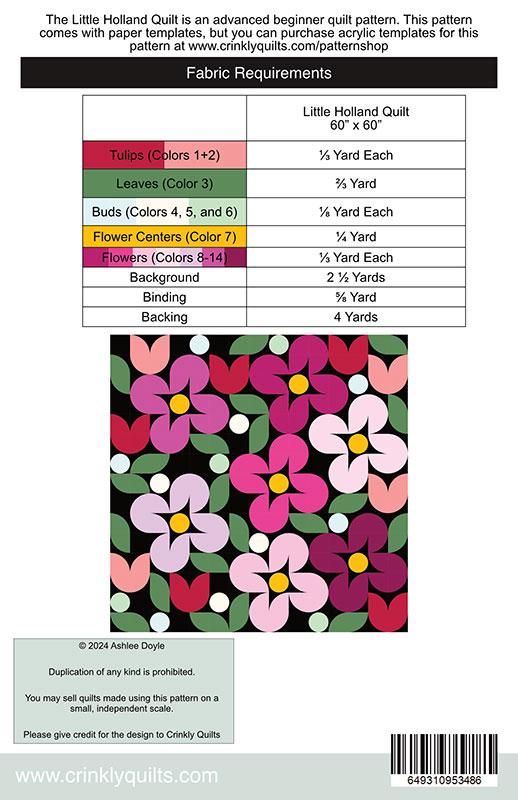 Little Holland Quilt Pattern from Crinkly Quilts