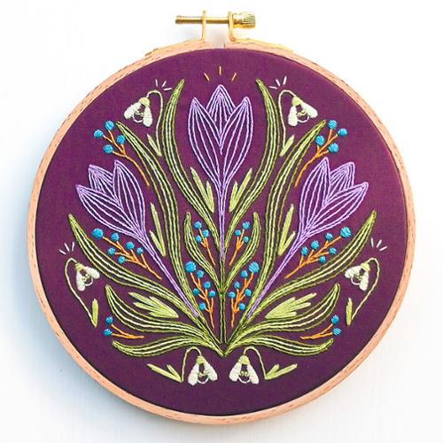 Early Bloomer Embroidery Kit from Cozyblue Handmade