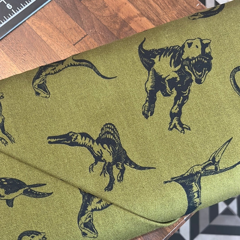 OLIVE Dinos, Komu Dinosaurio on Cotton Oxford from Westex