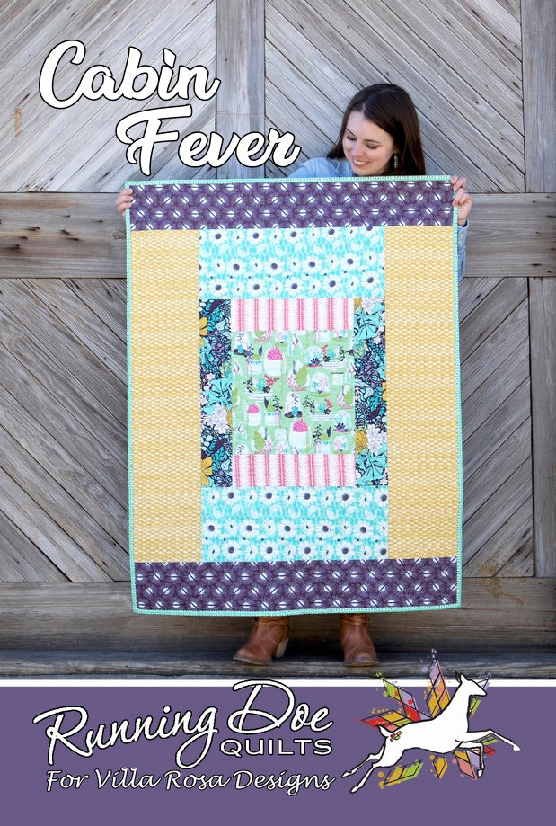 Cabin Fever Quilt Pattern by Running Doe Quilts for Villa Rosa Designs