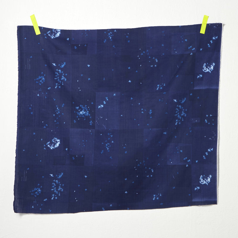 DARK BLUE Microcosmos Cotton Double Gauze, Nani Iro from KOKKA