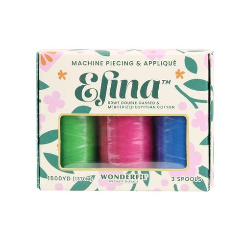 VIVID Efina Wonderfil 60wt Egyptian cotton thread for machine piecing and appliqué