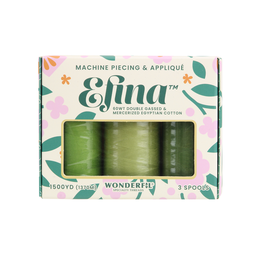 FAIRWAY Efina Wonderfil 60wt Egyptian cotton thread for machine piecing and appliqué