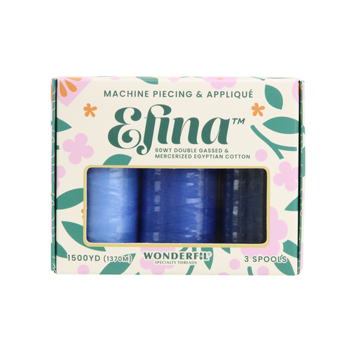 NAUTICAL Efina Wonderfil 60wt Egyptian cotton thread for machine piecing and appliqué