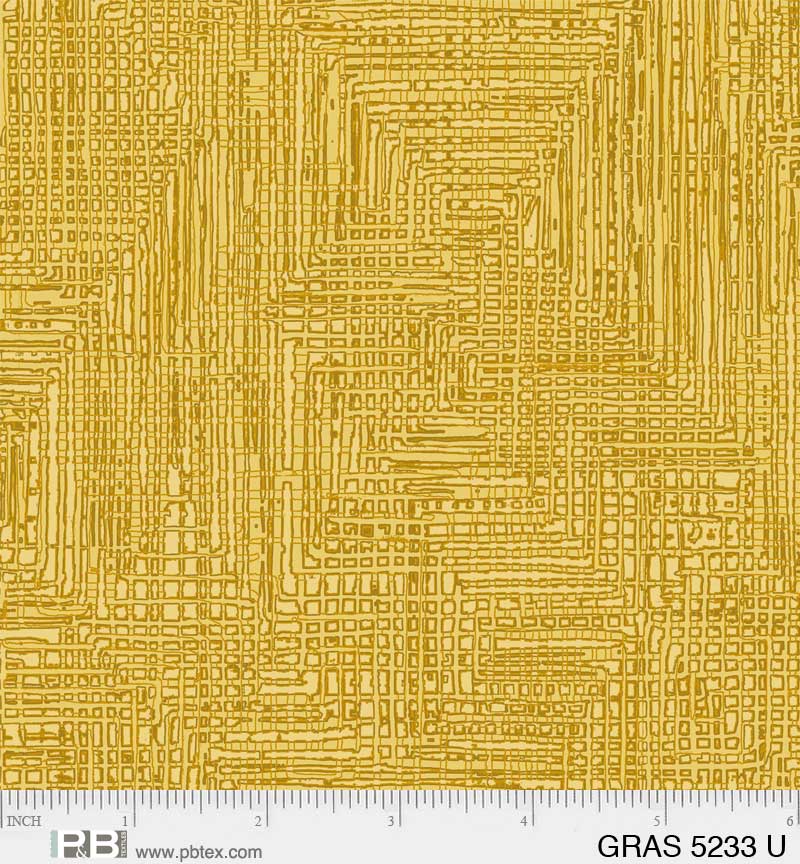 YELLOW Grasscloth Grass Roots from P&B Textiles