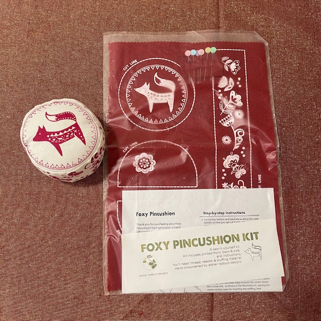 Foxy Pincushion Kit designed by Atelier Redbud