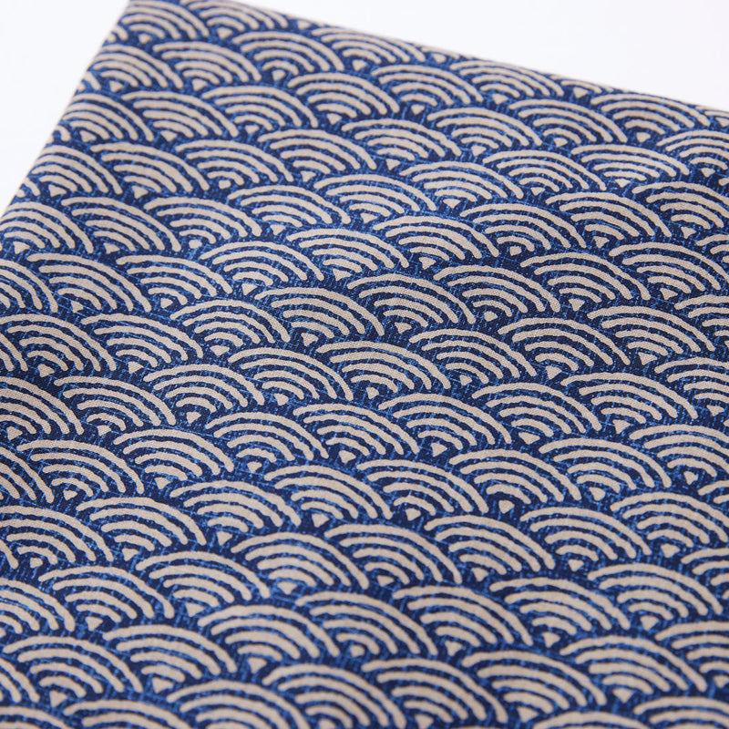 INDIGO Cotton Sheeting Seigaiha Waves from KOKKA