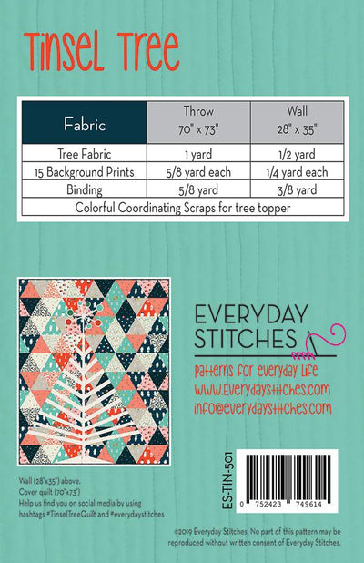 Tinsel Tree Quilt Pattern from Everyday Stitches