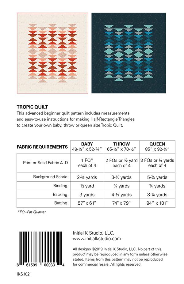 Tropic Quilt Pattern from Initial K Studio