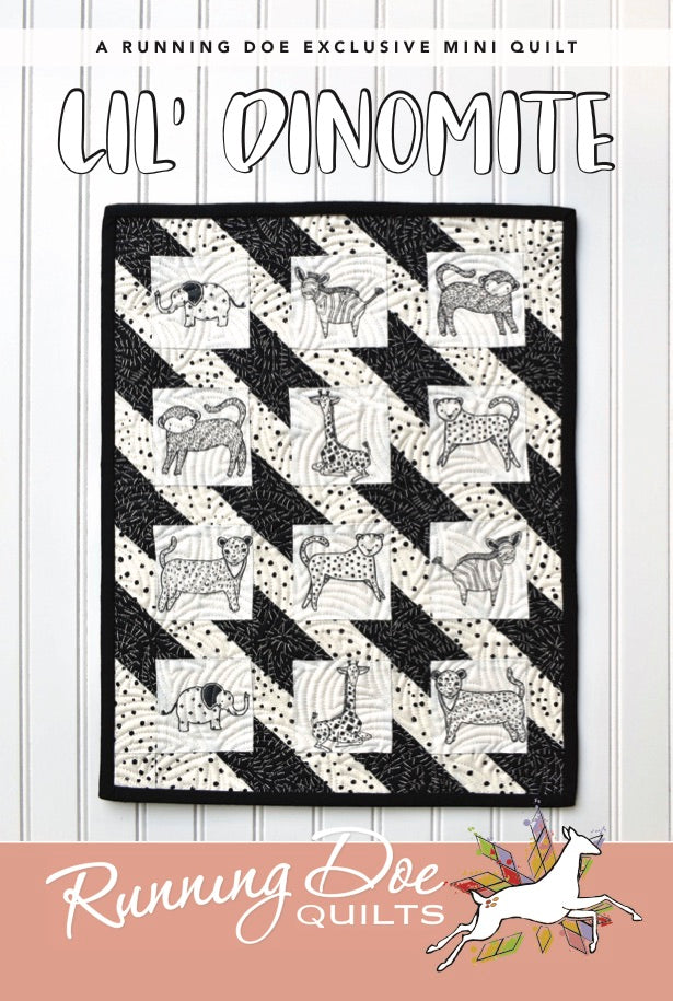 Lil Dinomite Mini Quilt Pattern by Running Doe Quilts