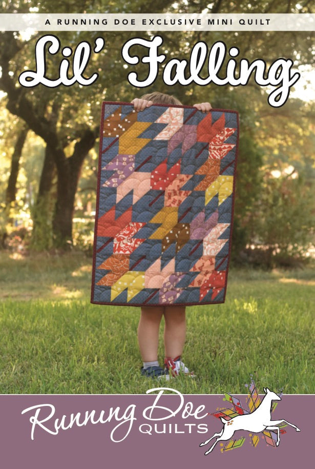 Lil Falling Mini Quilt Pattern by Running Doe Quilts