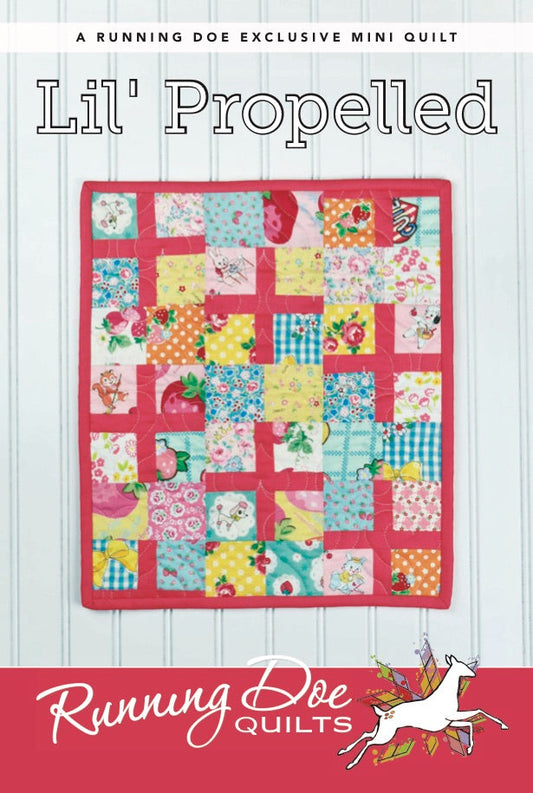 Lil Propelled Mini Quilt Pattern by Running Doe Quilts