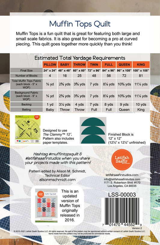 Muffin Tops Quilt Pattern by Latifah Saafir Studios