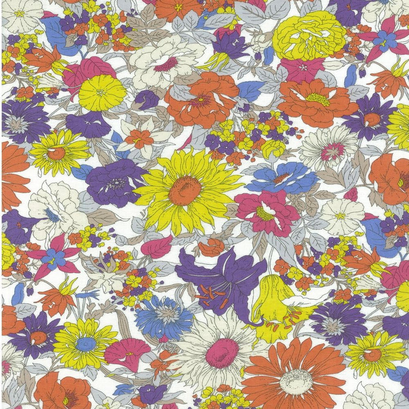 MULTI BRIGHT Floral 5A, Flownny I Lawn from KOKKA