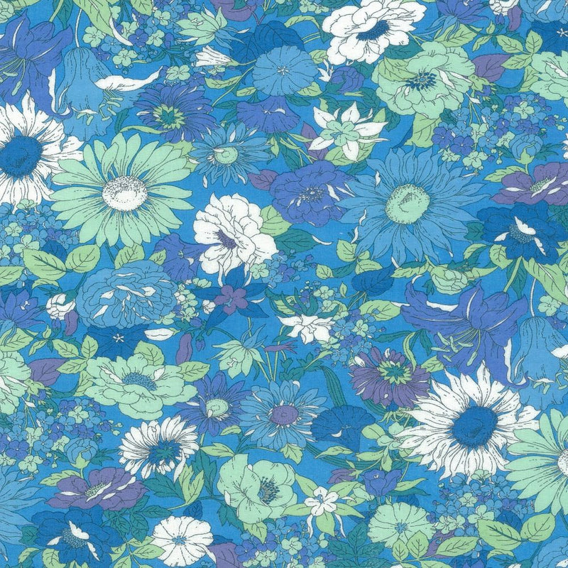 SOFT BLUE Floral 5E, Flownny I Lawn from KOKKA