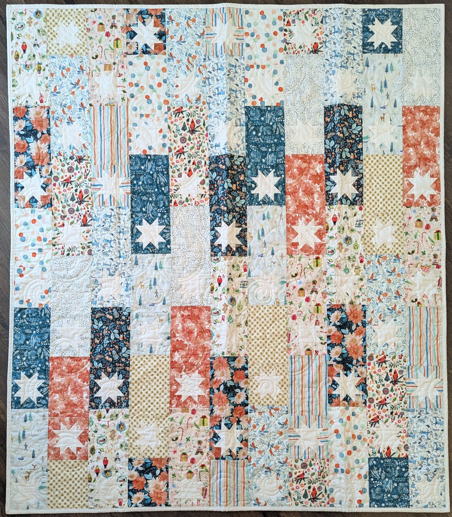 Starlets Quilt from Modernly Morgan throw size Kit - top fabrics only