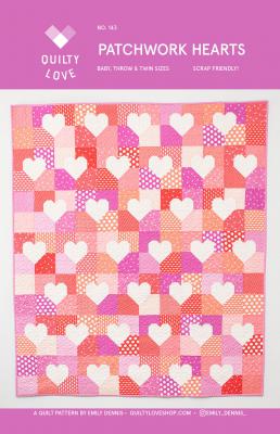 Patchwork Hearts by Emily Dennis of Quilty Love