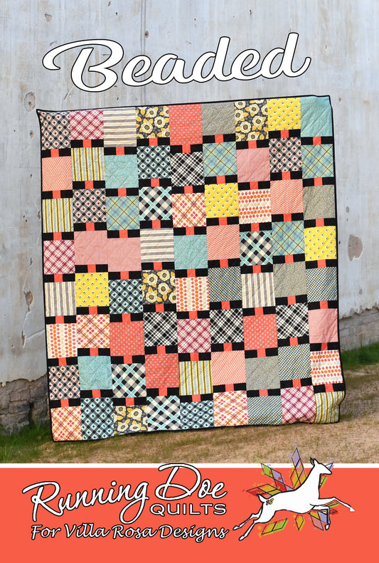 Beaded Quilt Pattern by Running Doe Quilts for Villa Rosa Designs