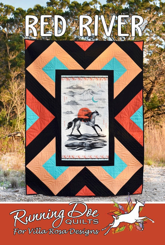 Red River Quilt Pattern by Running Doe Quilts for Villa Rosa Designs