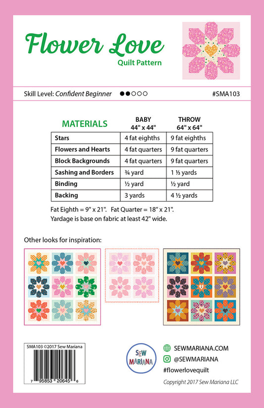 Flower Love Quilt Pattern from Sew Mariana