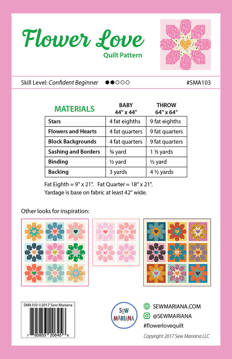 Flower Love Quilt Pattern from Sew Mariana