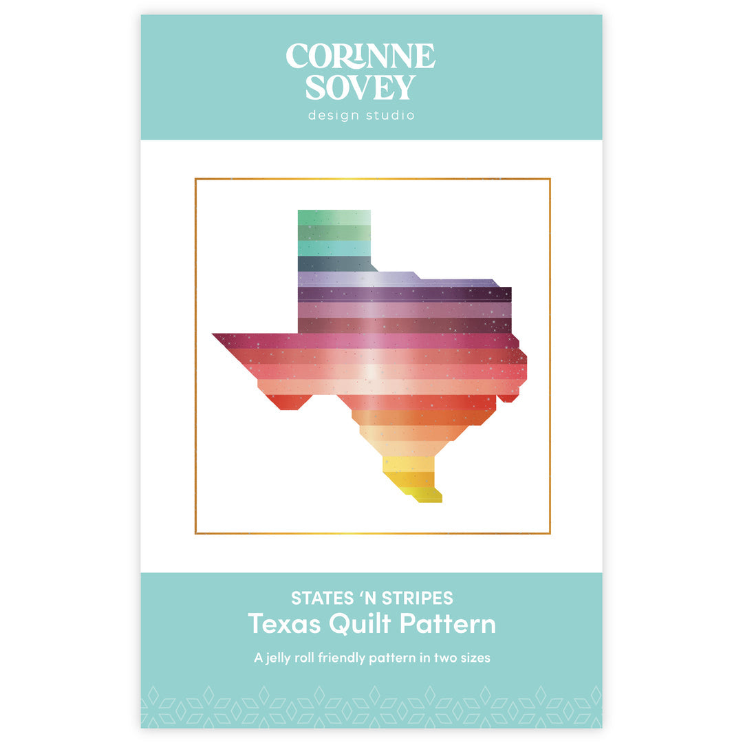 States N' Stripes Texas Quilt Pattern by Corinne Sovey Design Studio