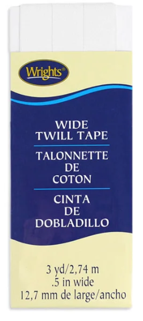 Wrights 1/2" twill tape 3 yards