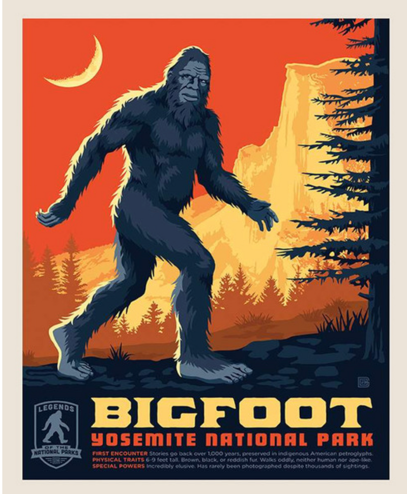 Bigfoot Panel, Legends of the National Parks by Riley Black Designs