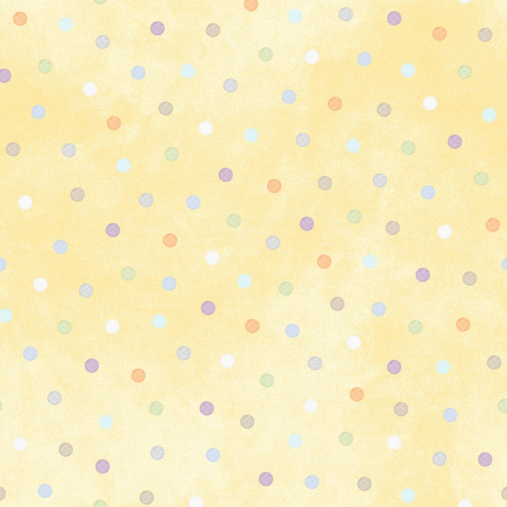 MULTI dots Yellow, Little Chicks Flannel from Maywood Studio