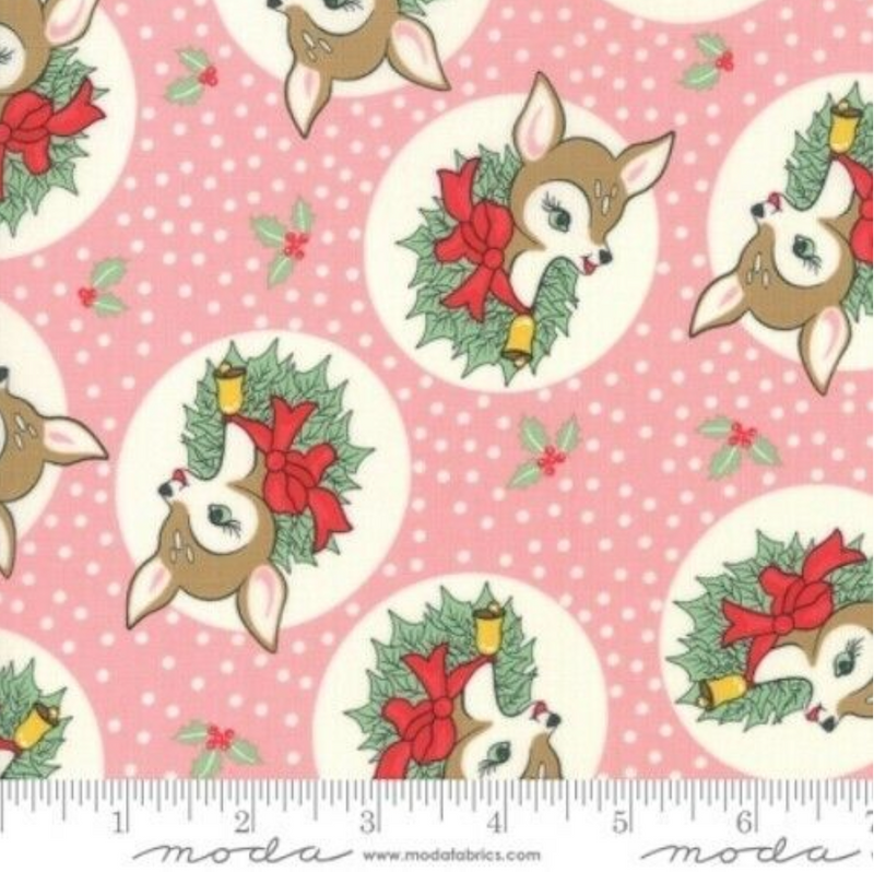 Deer Christmas Marzipan Pink - Urban Chiks/Moda