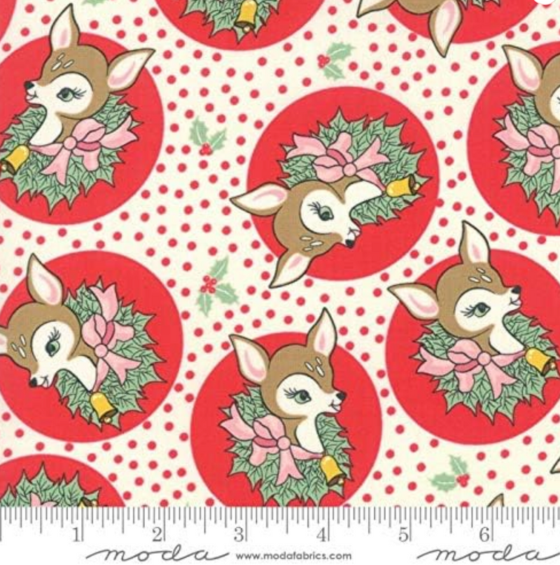 Deer Christmas Peppermint - Urban Chiks/Moda