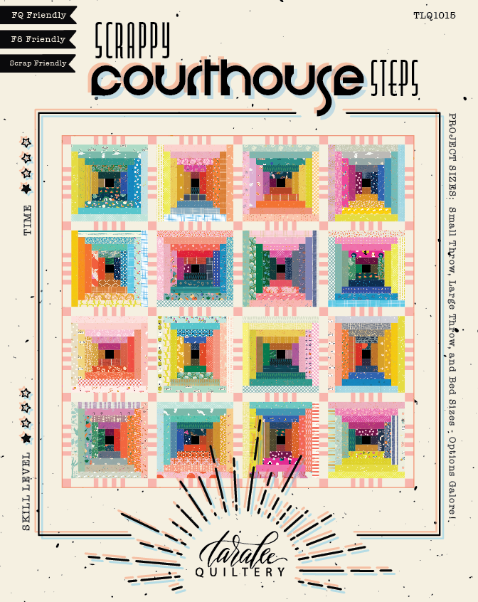 Scrappy Courthouse Steps Quilt Pattern by Taralee Quiltery