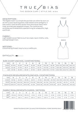 Ogden Cami Pattern from True Bias