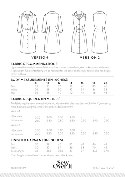 Vintage Shirt Dress Pattern from Sew Over It