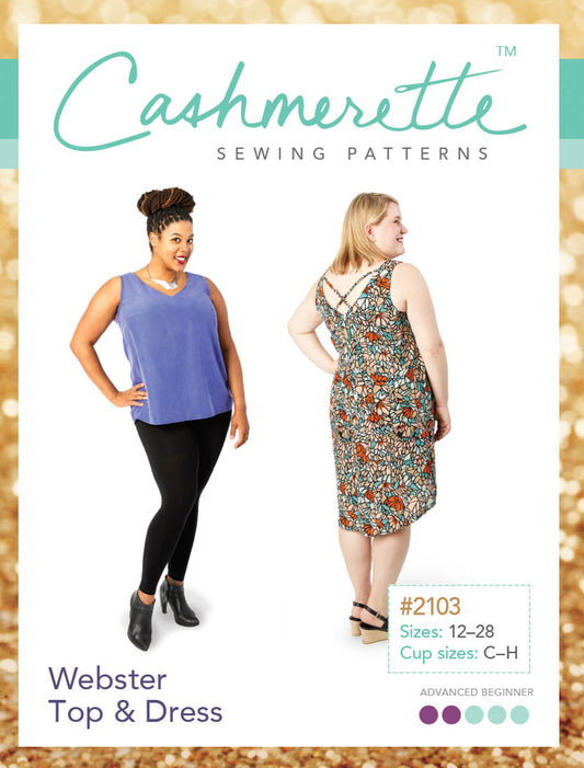 Webster Top and Dress Pattern from Cashmerette Size 12 - 28