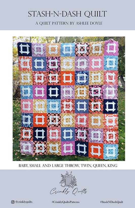 Stash N Dash Quilt Pattern from Crinkly Quilts