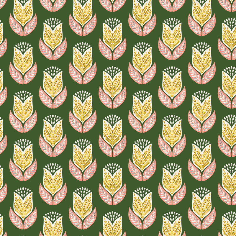 JADE Tulips, Honey Garden by Juliana Tipton, Cloud9 Organic Cotton