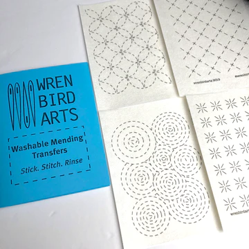 Wren Bird Arts Mending Embroidery Transfers